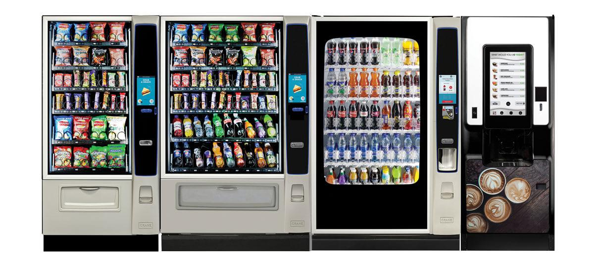 snacks inside a vending machine