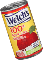 a can of Welch's apple juice
